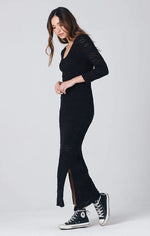 Load image into Gallery viewer, SALTWATER LUXE RONNI MIDI DRESS IN BLACK

