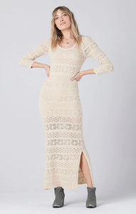 SALTWATER LUXE RONNI MIDI DRESS IN BONE