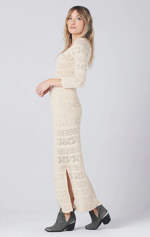 SALTWATER LUXE RONNI MIDI DRESS IN BONE