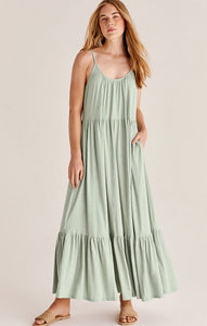 Z SUPPLY LIDO SLUB MAXI DRESS IN SEAGLASS