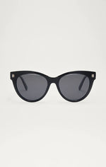 Load image into Gallery viewer, Z SUPPLY BRIGHT EYED SUNGLASSES IN CRYSTAL BLACK/GREY
