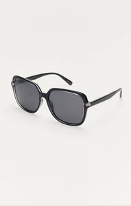 Z SUPPLY DROP OFF SUNGLASSES IN POLISHED BLACK/GREY