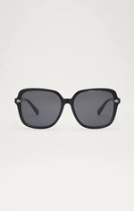 Load image into Gallery viewer, Z SUPPLY DROP OFF SUNGLASSES IN POLISHED BLACK/GREY

