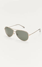 Load image into Gallery viewer, Z SUPPLY DRIVER SUNGLASSES IN GOLD/GREY
