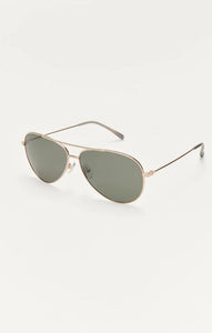 Z SUPPLY DRIVER SUNGLASSES IN GOLD/GREY