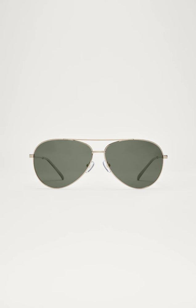 Z SUPPLY DRIVER SUNGLASSES IN GOLD/GREY