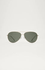 Load image into Gallery viewer, Z SUPPLY DRIVER SUNGLASSES IN GOLD/GREY
