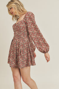 BE MINE SWEETHEART FLORAL MINI DRESS